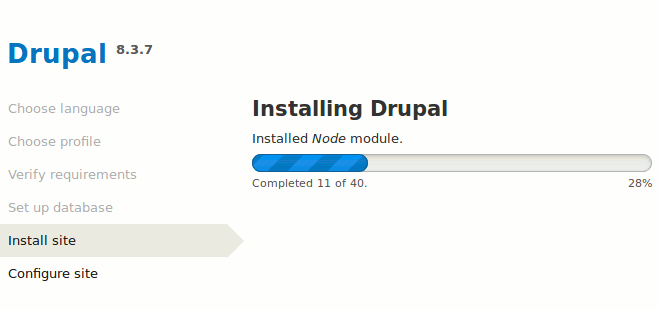 Drupal 8安装网站