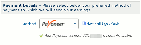 Clixsense绑定Payoneer付款方式