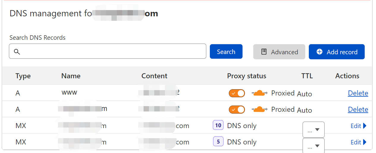 CloudFlare 域名解析